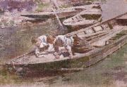 Theodore Robinson Two in a Boat USA oil painting artist